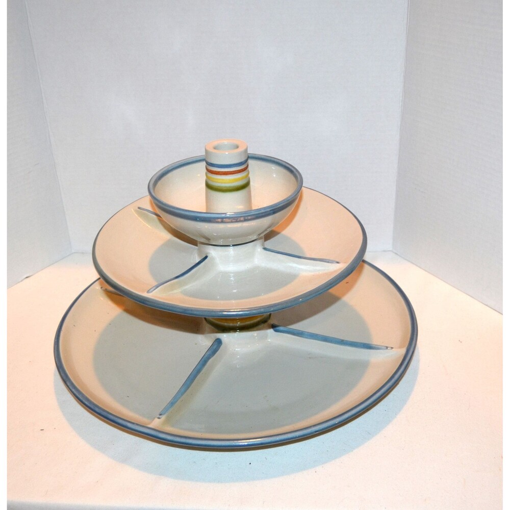 Vintage Three Tier Serving Louisville Pottery All Occasions Every Party
